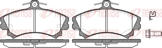 Remsa 0590.02 - Sada brzdových platničiek kotúčovej brzdy www.parts5.com