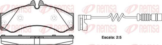 Remsa 0614.12 - Komplet zavornih oblog, ploscne (kolutne) zavore www.parts5.com