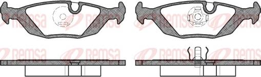 Remsa 0155.00 - Тормозные колодки, дисковые, комплект www.parts5.com