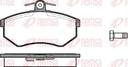 Remsa 0134.00 - Тормозные колодки, дисковые, комплект www.parts5.com