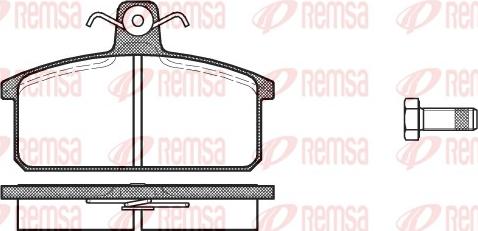 Remsa 0128.00 - Sada brzdových destiček, kotoučová brzda www.parts5.com