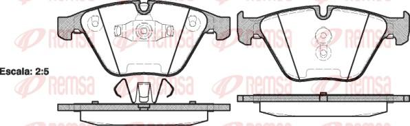 Remsa 0857.10 - Тормозные колодки, дисковые, комплект www.parts5.com