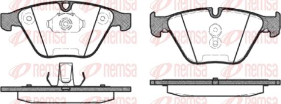 Remsa 0857.30 - Тормозные колодки, дисковые, комплект www.parts5.com