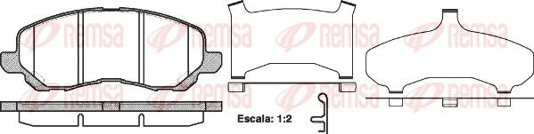 Remsa 0804.31 - Kit de plaquettes de frein, frein à disque www.parts5.com