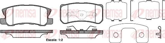 Remsa 0803.22 - Σετ τακάκια, δισκόφρενα www.parts5.com