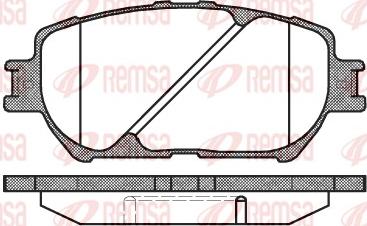 Remsa 0884.00 - Zestaw klocków hamulcowych, hamulce tarczowe www.parts5.com