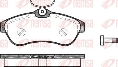 Remsa 0880.00 - Тормозные колодки, дисковые, комплект www.parts5.com