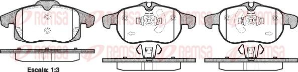 Remsa 0888.40 - Kit de plaquettes de frein, frein à disque www.parts5.com