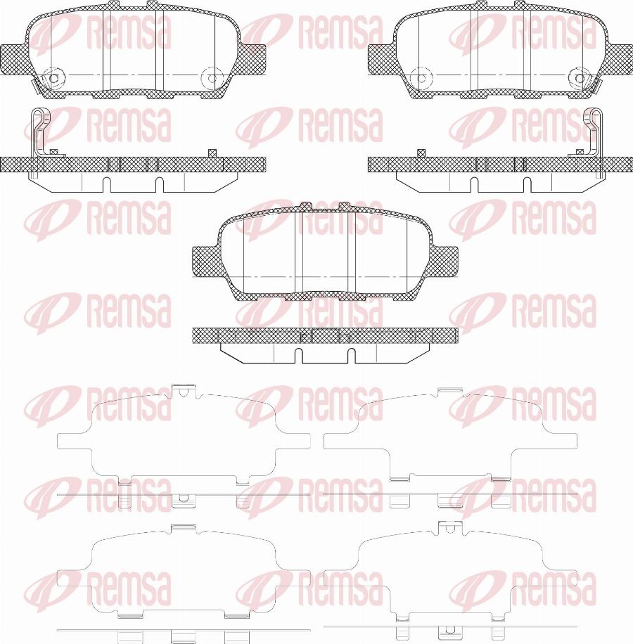 Remsa 0876.02 - Brake Pad Set, disc brake www.parts5.com