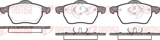 Remsa 0390.50 - Комплект спирачно феродо, дискови спирачки www.parts5.com