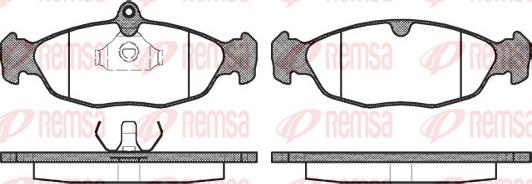 Remsa 0393.00 - Σετ τακάκια, δισκόφρενα www.parts5.com