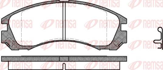 Remsa 0354.22 - Zestaw klocków hamulcowych, hamulce tarczowe www.parts5.com