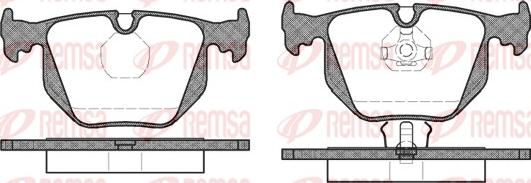 Remsa 0381.00 - Тормозные колодки, дисковые, комплект www.parts5.com