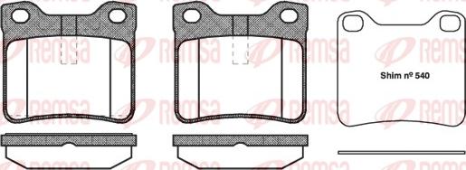 Remsa 0321.10 - Piduriklotsi komplekt,ketaspidur www.parts5.com