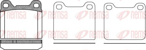 Remsa 0257.20 - Тормозные колодки, дисковые, комплект www.parts5.com