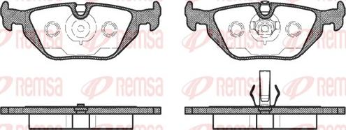 Remsa 0265.50 - Тормозные колодки, дисковые, комплект www.parts5.com