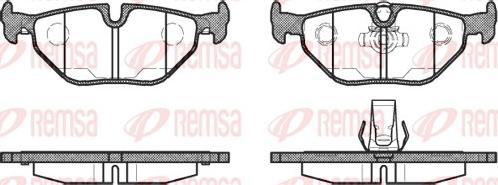 Remsa 0265.15 - Тормозные колодки, дисковые, комплект www.parts5.com