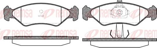 Remsa 0285.20 - Zestaw klocków hamulcowych, hamulce tarczowe parts5.com