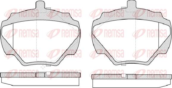 Remsa 0222.10 - Set placute frana,frana disc www.parts5.com