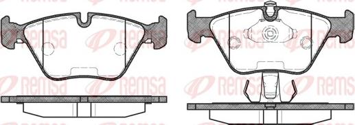 Remsa 0270.25 - Тормозные колодки, дисковые, комплект www.parts5.com