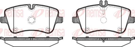 Remsa 0768.00 - Комплект спирачно феродо, дискови спирачки www.parts5.com