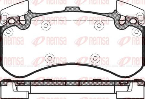 Remsa 1463.00 - Zestaw klocków hamulcowych, hamulce tarczowe www.parts5.com