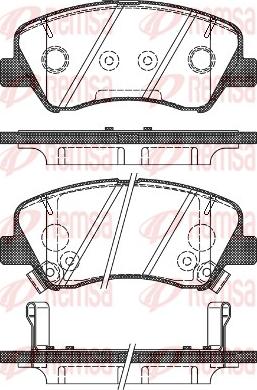 Remsa 1488.02 - Тормозные колодки, дисковые, комплект www.parts5.com