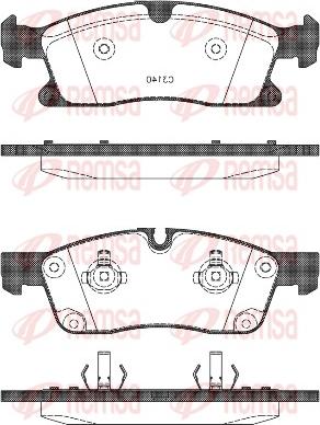 Remsa 1430.10 - Brake Pad Set, disc brake parts5.com