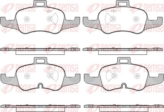 Remsa 1653.00 - Piduriklotsi komplekt,ketaspidur www.parts5.com