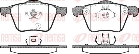 Remsa 1043.00 - Bremsbelagsatz, Scheibenbremse www.parts5.com