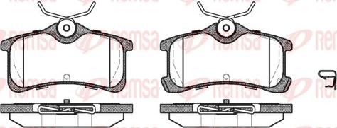 Remsa 1050.02 - Тормозные колодки, дисковые, комплект www.parts5.com