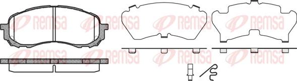 Remsa 1081.11 - Тормозные колодки, дисковые, комплект www.parts5.com