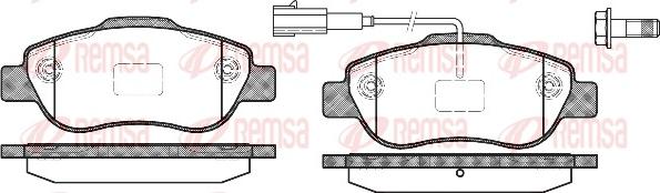 Remsa 1100.11 - Тормозные колодки, дисковые, комплект www.parts5.com