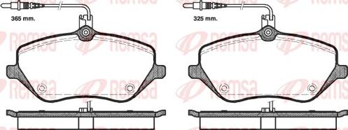 Remsa 1101.04 - Piduriklotsi komplekt,ketaspidur www.parts5.com