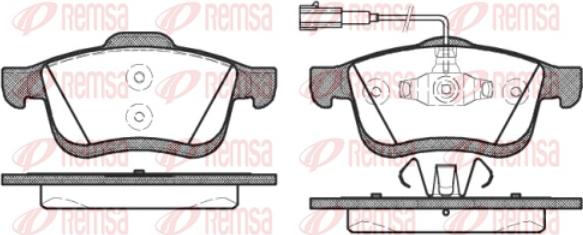 Remsa 1183.22 - Тормозные колодки, дисковые, комплект www.parts5.com