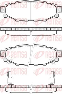 Remsa 1136.12 - Тормозные колодки, дисковые, комплект www.parts5.com