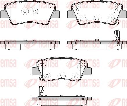 Remsa 1807.12 - Piduriklotsi komplekt,ketaspidur www.parts5.com