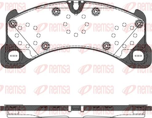 Remsa 1345.50 - Тормозные колодки, дисковые, комплект www.parts5.com