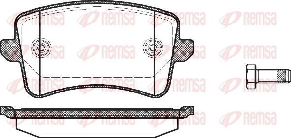 Remsa 1343.00 - Тормозные колодки, дисковые, комплект www.parts5.com