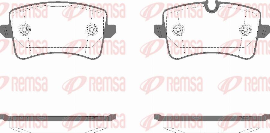 Remsa 1343.14 - Тормозные колодки, дисковые, комплект www.parts5.com