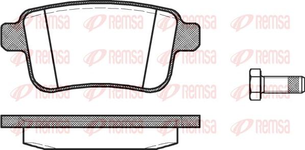 Remsa 1352.00 - Тормозные колодки, дисковые, комплект www.parts5.com