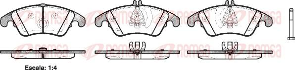 Remsa 1304.00 - Piduriklotsi komplekt,ketaspidur www.parts5.com