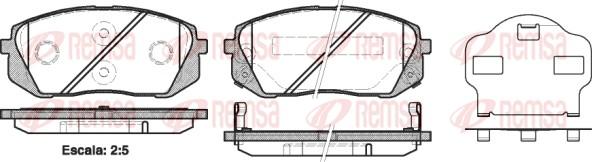 Remsa 1302.02 - Σετ τακάκια, δισκόφρενα www.parts5.com