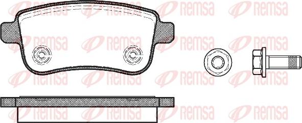 Remsa 1387.00 - Комплект спирачно феродо, дискови спирачки www.parts5.com