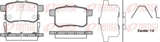 Remsa 1332.12 - Тормозные колодки, дисковые, комплект www.parts5.com