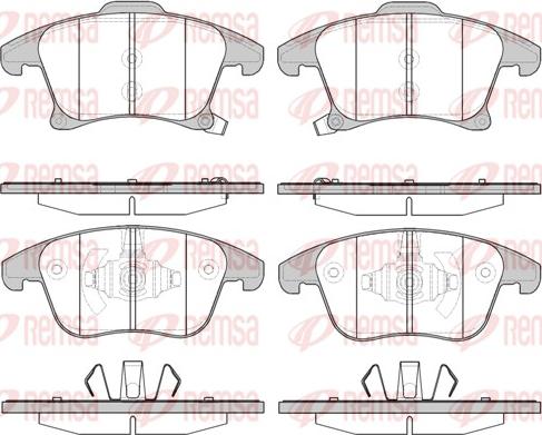 Remsa 1249.22 - Set placute frana,frana disc www.parts5.com