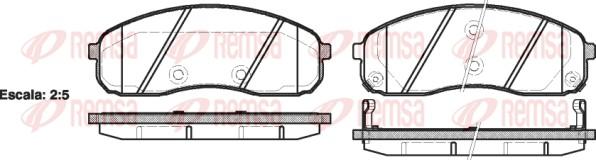 Remsa 1244.02 - Тормозные колодки, дисковые, комплект www.parts5.com