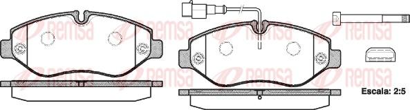 Remsa 1245.02 - Тормозные колодки, дисковые, комплект www.parts5.com