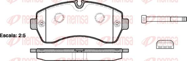 Remsa 1243.00 - Set placute frana,frana disc www.parts5.com