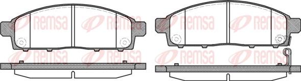 Remsa 1242.01 - Тормозные колодки, дисковые, комплект www.parts5.com